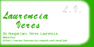 laurencia veres business card